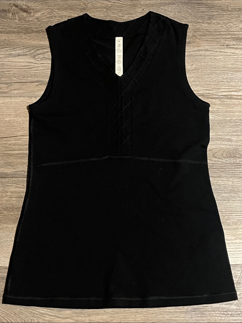 lululemon athletica Black Sleeveless V-Neck Tank Top
